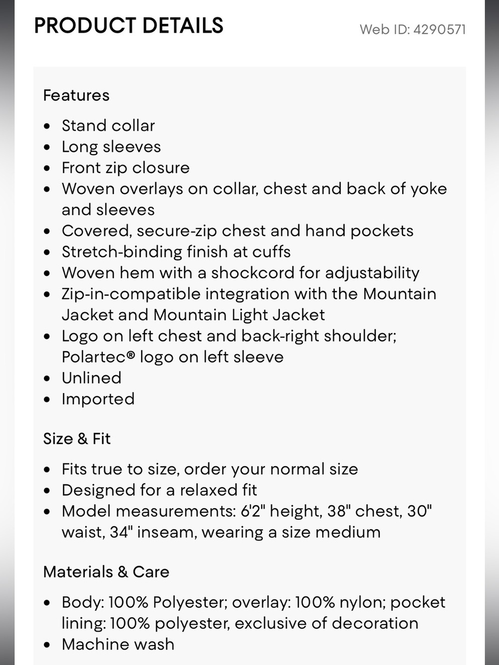 The North Face Men's Denali 2 Jacket - Chcoal Grey - Picture 8 of 10